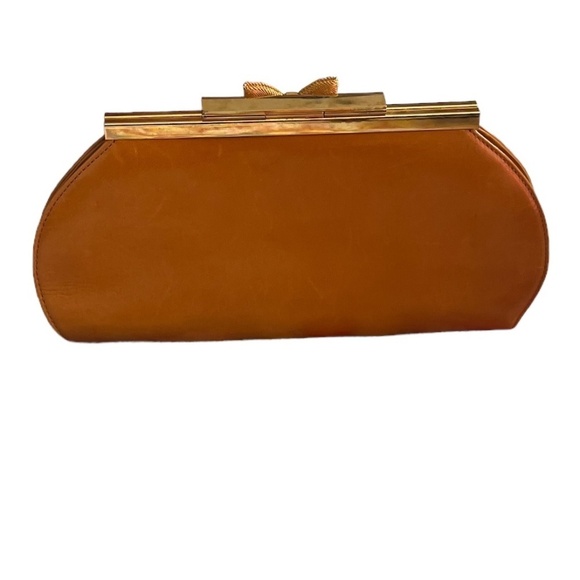 Sacco 1823 Italian Leather Bag With Swarovski Crystal, Tan - Picture 7 of 16